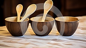 Multilayered Wooden Bowls With Precisionist Tonal Contrast