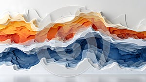 Multilayers color texture 3D papercut layers in gradient  banner photo