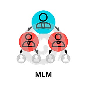 Multilevel marketing icon, for graphic and web design photo