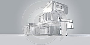 Multilevel modern house project