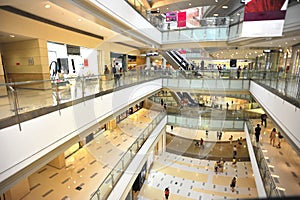 Multilevel shopping mall photo