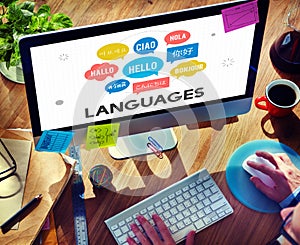 Multilingual Greetings Languages Communication Concept