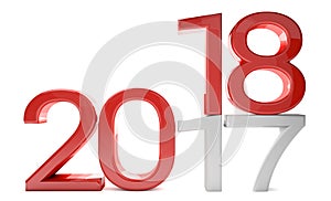 Multilingual happy new year 3d render background