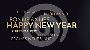 Multilingual happy new year background