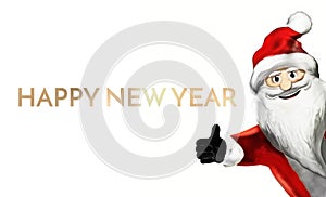 Multilingual happy new year background golden font 3d render