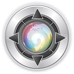 Multimedia button globe 4