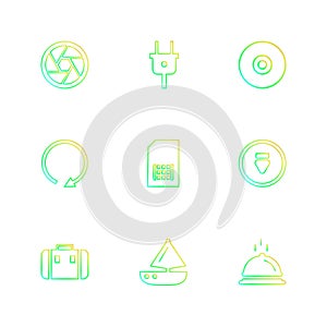 multimedia , camera , user interface , folders , directory , eps icon set vector