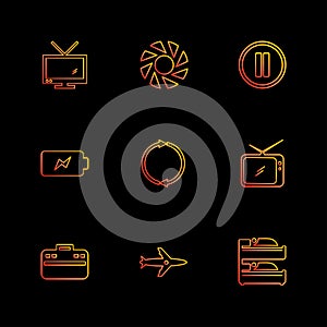 multimedia , camera , user interface , folders , directory , eps icon set vector