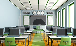 Multimedia classroom without student