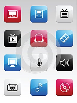 Multimedia color icons