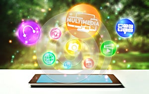 Multimedia and Computer Applications Concept