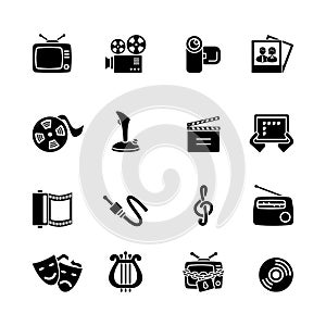 Multimedia computer icon set