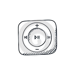 multimedia controls icon vector from music concept. Thin line illustration of multimedia controls editable stroke. multimedia