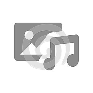 Multimedia file vector icon