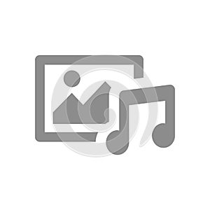 Multimedia file vector icon