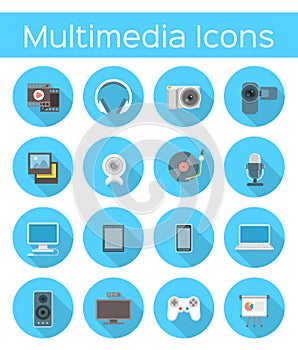 Multimedia Flat Icons