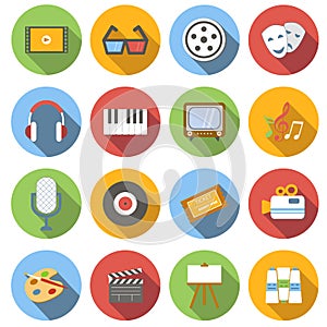 Multimedia flat icons