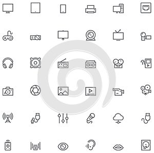 Multimedia icon set