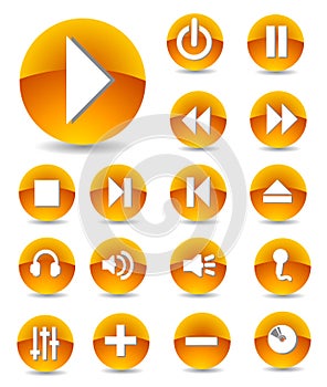 Multimedia icons set