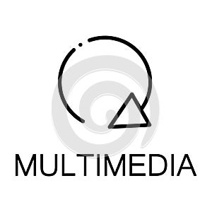 Multimedia line icon