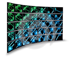 Multimedia monitor wall