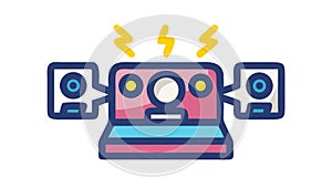 Multimedia Projector, Powerful Presentation, Dynamic Display, vector design Generative AI