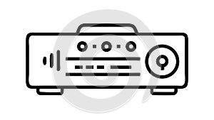 Multimedia Projector, Presentation Device and Video Display, vector design Generative AI