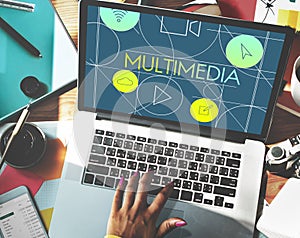 Multimedia Social Media Internet Concept