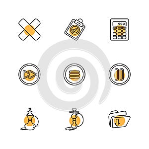 multimedia , sound , buttons , eps icons set vector