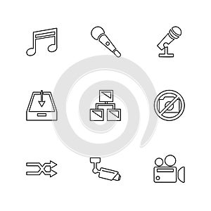 multimedia , user interface , camera , technology , eps icons se