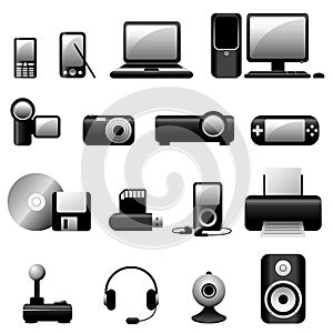 Multimedia Vector Icons black