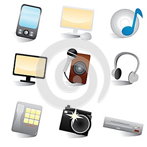 Multimedia web icons photo