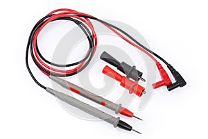 Multimeter pointed test probes and removable crocodile clips