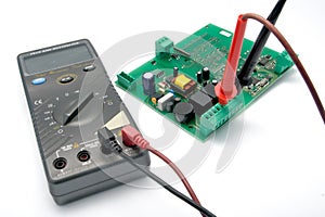 Multimeter and printer circuit board photo