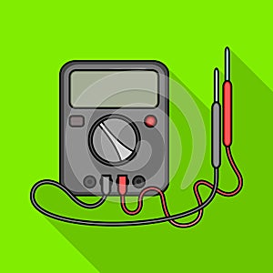 Multimeter vector icon.Flat vector icon isolated on white background multimeter.