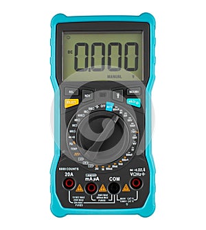 Multimeters, measuring instrument, on white background in insulation