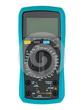 Multimeters, measuring instrument, on white background in insulation