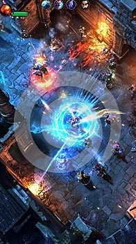 A multiplayer mobile MOBA game with a colorful team-based battle arena. photo