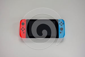 A multiplayer Nintendo Switch gaming console