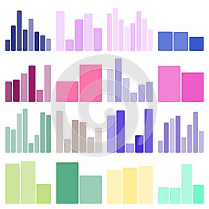Abstract bar graphs for data visualization, business analytics pattern