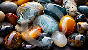 multiple agate polished stones background