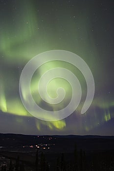 Multiple aurora arcs in the sky