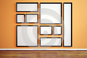 Multiple blank frames in interior