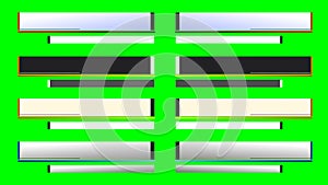 Multiple Blank Lower Thirds 4 on Chroma Key Green Background photo