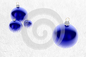 Multiple Blue Baubles in Fur