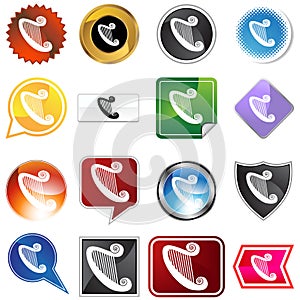 Multiple Buttons - Harp