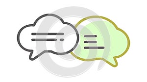 Multiple Chat Bubbles Icon for Group Communication, vector design Generative AI