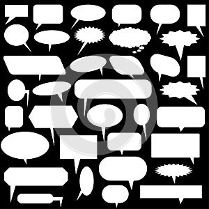 Multiple Chat Icons - Black and White