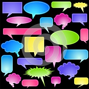 Multiple Chat Icons - Pastel