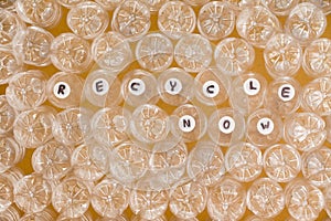 Multiple clean plastic bottles ready to recycle